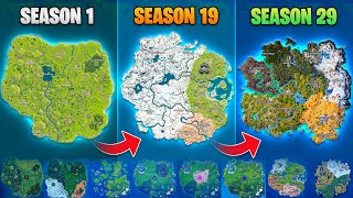 Evolution of Fortnite Map Chapter 1 Season 1  Chapter 5 Season 2 [upl. by Sib407]