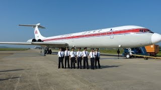 Air Koryo IL62 takeoff approach landing  FNJ Pyongyang Airport [upl. by Einnaoj1]