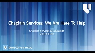 Chaplain Services We are Here to Help [upl. by Surtemed]