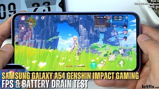 Samsung Galaxy A54 Genshin Impact Gaming test  Exynos 1380 120Hz Display [upl. by Odette766]