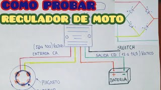 COMO PROBAR REGULADOR RECTIFICADOR DE MOTO [upl. by Naujal]