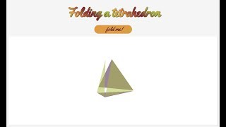 Folding a tetrahedron interactive pure CSS 3D [upl. by Werdnaed33]