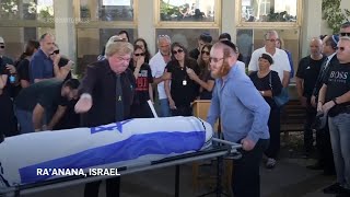 Funeral held for Israeli hostage Almog Sarusi after his body among six recovered from Gaza [upl. by Stichter]