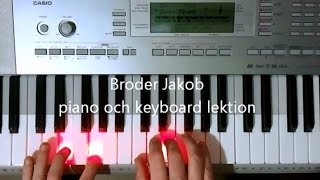 Broder Jakob piano lektion med ackord [upl. by Analle]