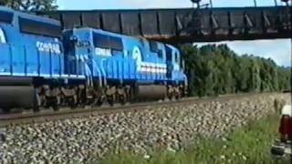 1993 Conrail Coal Trains Cresson PA [upl. by Fabrienne]