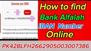 How to find Bank Alfalah IBAN number online  Bank Alfalah Ka IBAN number online Kase find kerain [upl. by Aniretak]