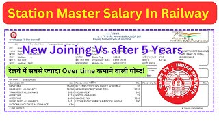 Railway Station Master Salary Slip 2024। New Joining amp After 5 Years [upl. by Leunad]