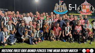 Newcastle 51 Sunderland vlog  HISTORY REPEATS ITSELF IN ARMED FORCES TYNE WEAR DERBY [upl. by Nnaeinahpets]