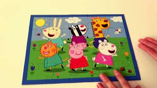 Peppa Pig Puzzle With Friends Toddler Learning with Toy Video [upl. by Duong413]