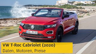 VW TRoc Cabrio 2020 Daten Motoren Preise  ADAC [upl. by Brander]