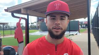 MLB PLAYER RAFAEL MARCHAN PHILLIES SPRING TRAINING 2023 CLEARWATER FL sbvzla [upl. by Mather]