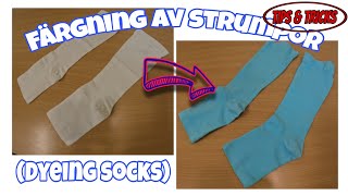 Färgning av strumpor  Dyeing socks [upl. by Llyrehc913]