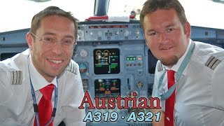 AUSTRIAN Cockpit A319 amp A321 [upl. by Balmuth]