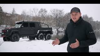 Mercedes G55 AMG 6x6  Crazy Offroad and tesd drive in the snow [upl. by Nolita]