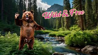 Wild and Free  Acrobatic Dancing Brown Bear  Jolly Stars [upl. by Anilra47]