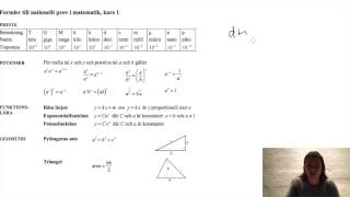 Matte 1a 1b 1c HUR ANVÄNDER MAN FORMELBLADET [upl. by Marron]