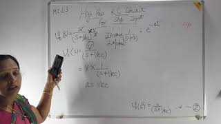 High Pass RC Circuit For Step Input M2 L3 [upl. by Nolak238]