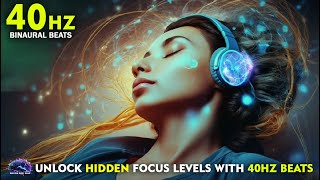 UNLOCK Laser Focus with 40 Hz Binaural Beats  Pomodoro Timer for Studying Success [upl. by Gatian]