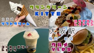 大阪グルメ 梅田グラングリーン、KITTE3店。ハワイアンレストラン、ソフトクリーム、ゼリーシェイク。 [upl. by Drarreg]