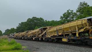 CampD RP1 with the Rhomberg Sersa Undercutter Train Leaving Rockport Yard [upl. by Atilam297]