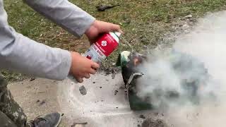 First Alert EZ Fire Spray Review Extinguishing Aerosol Spray AF400 [upl. by Orin382]