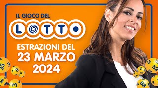 Estrazione in diretta del Gioco del Lotto e del Simbolotto di venerdì 23 Marzo 2024 [upl. by Jehial268]