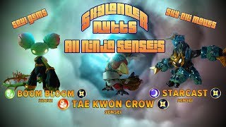 Skylanders Imaginators  All Ninja Senseis Sky Chi Soul Gems  Other Speech and Animations [upl. by Akkimat]