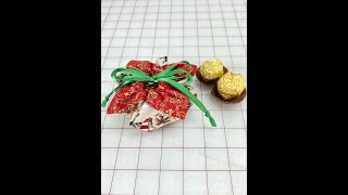 ⬆️Watch Full Tutorial  Easy Petal Drawstring Pouch  DIY Gift Bag sewing diycrafts [upl. by Erdne933]