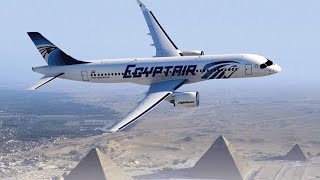 Egyptair Amazing Landing at Cairo Airport coming from JFK NYC هبوط رائع بمطار القاهر مصر للطيران [upl. by Shepley]