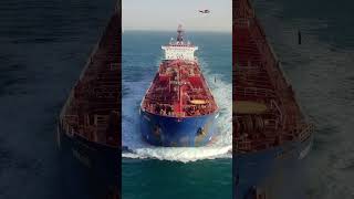 Crude Tank Ship Hauler Roaring Across Mediterranean Waters ship [upl. by Dib771]