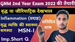 GNM Nursing 2nd Year Exam Prepration 2022MSNIInflammationGeriatric care NursingGyan [upl. by Maryellen]