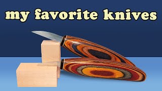 My Favorite and Most Enjoyable Knives For Whittling and Wood Carving [upl. by Stagg]