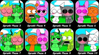 Phase 3 VS Phase 4 VS Phase 5 VS Phase 6 VS Phase 7 VS Phase 8 VS Phases 910 in Incredibox Sprunki [upl. by Barnett]