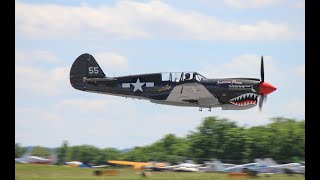 P40 Warhawk American Dream High Speed Passes at WW2 Weekend Reading PA Airport June 8 2024 [upl. by Enaled]