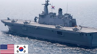 ROK Navy Dokdoclass Amphibious Assault Ships during joint exercises [upl. by Azeria]