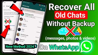 How To Recover Deleted Messages On WhatsApp Without Backup  How To Recover WhatsApp Chats In 2024 [upl. by Aicaca282]