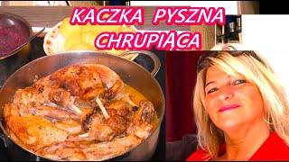 KACZKA PIECZONA UDKA Z KACZKI PRZEPIS z JABŁKAMI Z PATELNI SMAŻONA W SOSIE PALCE LIZAĆ PYCHANr585🧡😋 [upl. by Nhabois]