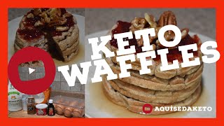 KETO WAFFLES 🥞 Facil rapido y SALUDABLE [upl. by Sneed]