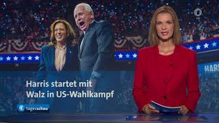 Tagesschau  2024  07082024  20 Uhr Endlagersuche Hoteleinsturz Exportwirtschaft Politik [upl. by Einor]