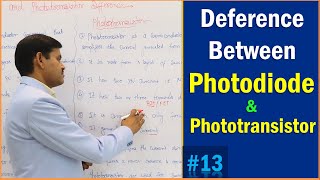 Comparision in photodiode phototransistor  difference between photodiode and phototransistor [upl. by Harte]