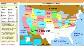 Learn the 50 USA States  Geography Map Video Tutorial and Games  US geography [upl. by Islaen]