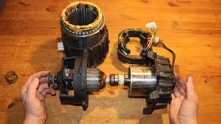 Salvage a Big Electric Motor and Transmission from a Miele Washing Machine [upl. by Wilona]