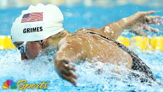 Katie Grimes golden again after 400m IM nailbiter on Singapores short course  NBC Sports [upl. by Marston265]