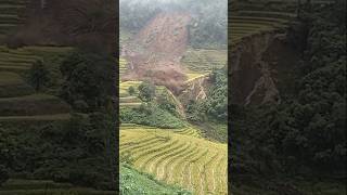 Landslide flood in village dumray travel flood landslidevillage shorts dumray [upl. by Eiramasil444]