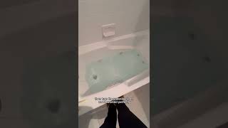 Cleaning the jet tub in our new home for the first time Cleantok CleaningVideos jetbathtub [upl. by Eimirej]