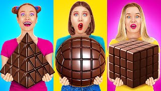 GEOMETRIC SHAPE FOOD CHALLENGE  The Sweetest and Biggest Candies by 123 GO FOOD [upl. by Orat]