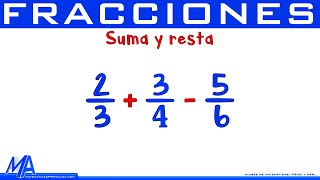 Cómo sumar o restar 3 o más fracciones [upl. by Lishe]