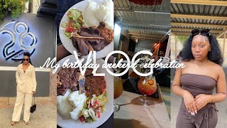 WEEKLY VLOG Continuation of my birthday celebrationout for drinksbraaidinner date vlog [upl. by Zeitler]