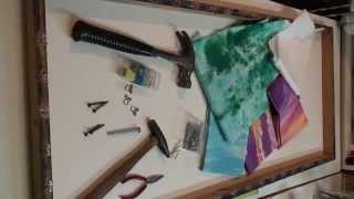 Homemade Frame for Hand Painting Fabric [upl. by Sheehan]