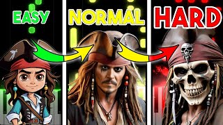 10 Levels of Hes a Pirate  VERY EASY to EXTREMELY HARD  akmigone [upl. by Hanahs]